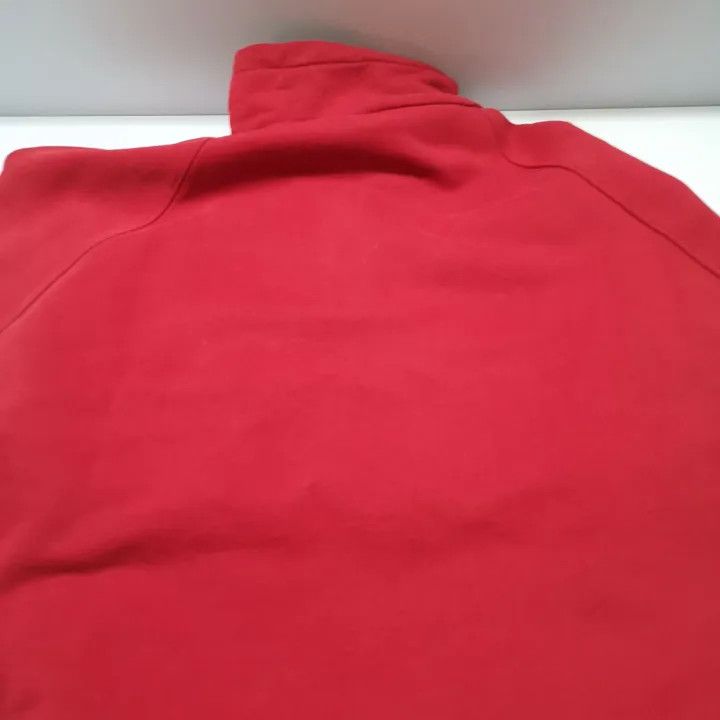 AMI AMIPARIS Red Heart Logo Half-Zip Hoodie 0079 Size US XXL / EU 58 / 5 - 8 Thumbnail
