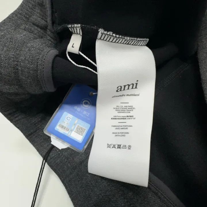 AMI AMIPARIS Men's Loose Wide-Leg Pants in Dark Gray 0079 Size US 32 / EU 48 - 5 Thumbnail