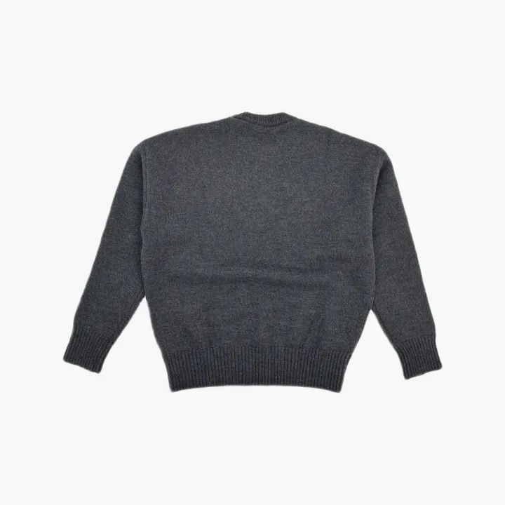 AMI AMIPARIS Wool Round Neck Sweater with Heart Logo 0079 Size US S / EU 44-46 / 1 - 3 Thumbnail