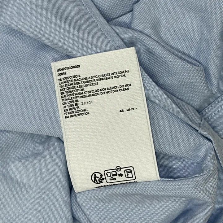 AMI AMIPARIS Sky Blue Short Sleeve Shirt 0079 Size US XL / EU 56 / 4 - 2 Thumbnail