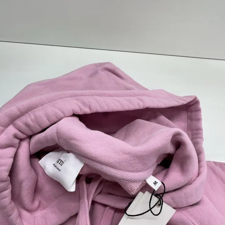 AMI AMIPARIS SS22 Pink Heart Logo Hoodie 0079 Size US M / EU 48-50 / 2 - 6 Thumbnail