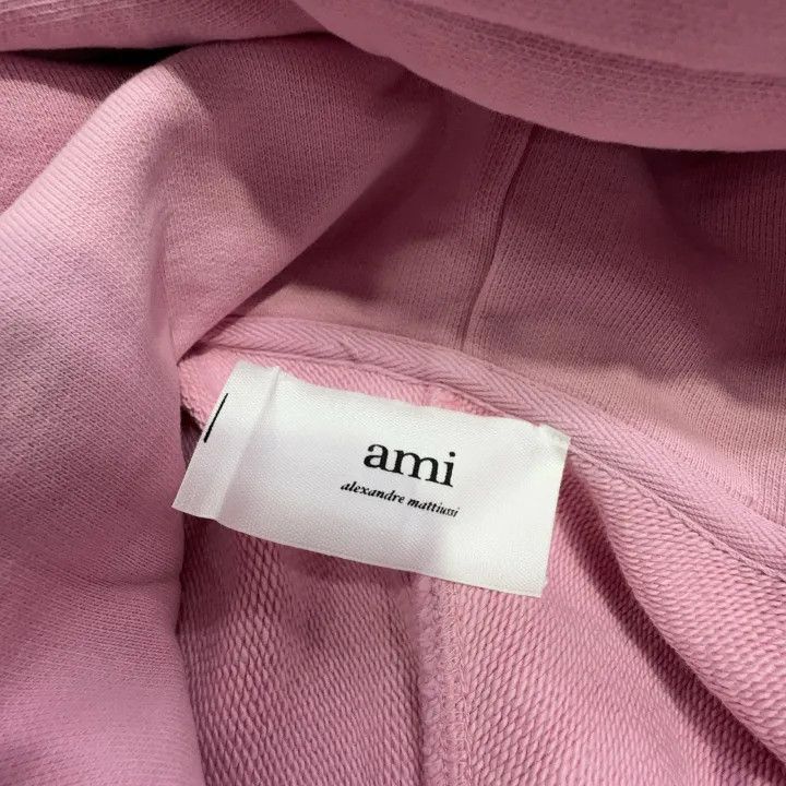 AMI AMIPARIS Logo Pink Hoodie for Couples 0079 Size US M / EU 48-50 / 2 - 7 Thumbnail