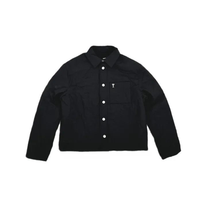 AMI AMIPARIS Black Casual Nylon Jacket for Men 0079 Size US M / EU 48-50 / 2 - 2 Thumbnail