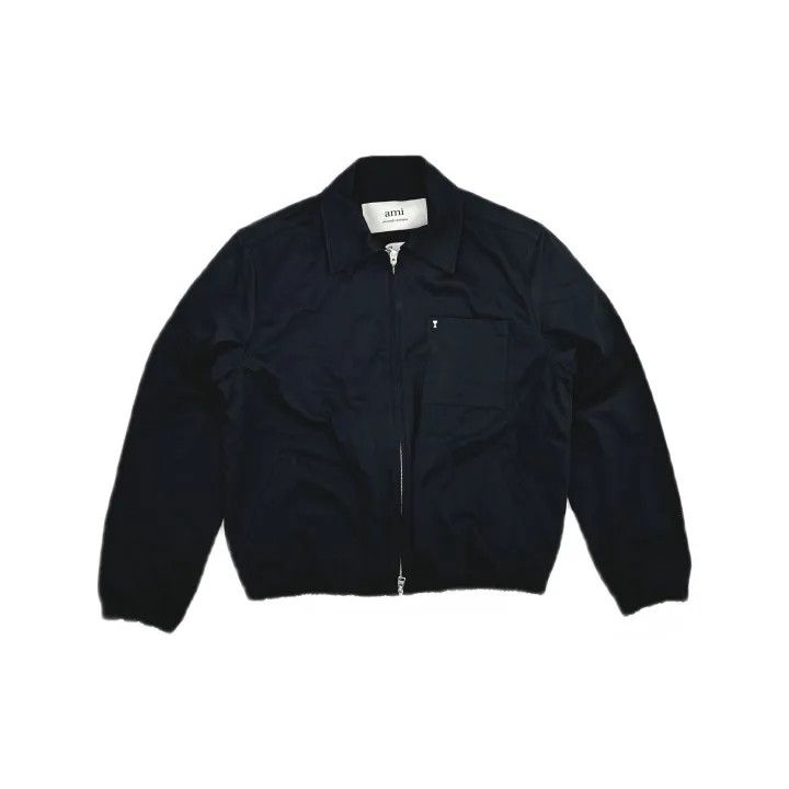 AMI Ami Paris SS24 Black Zip Jacket for Men 0079 Size US XL / EU 56 / 4 - 2 Thumbnail
