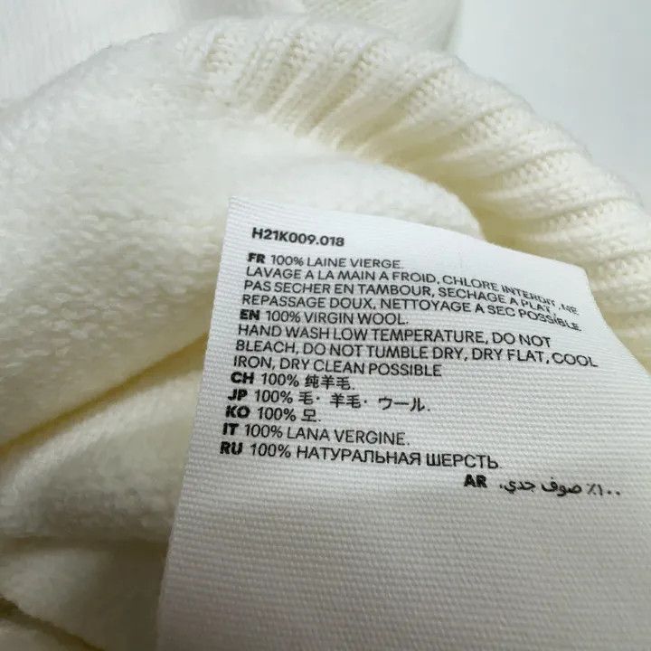 AMI AMIPARIS Heart Logo White Wool Sweater 0079 Size US XS / EU 42 / 0 - 6 Thumbnail