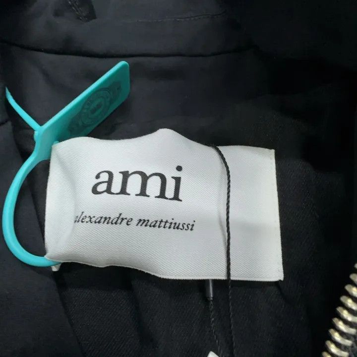 AMI AMIPARIS Black Cotton Embroidered Jacket 0079 Size US XL / EU 56 / 4 - 2 Thumbnail