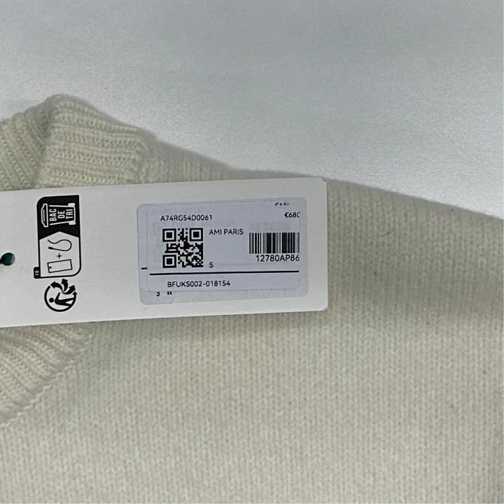 AMI AMIPARIS Love Logo Wool Sweater Unisex 0079 Size US S / EU 44-46 / 1 - 3 Thumbnail