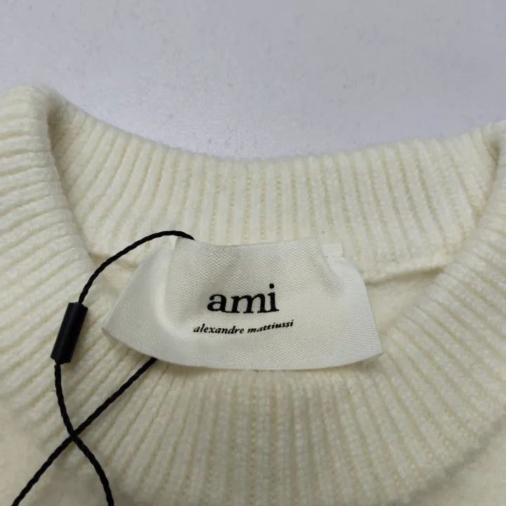 AMI AMIPARIS Heart Logo White Sweatshirt 0079 Size US L / EU 52-54 / 3 - 2 Thumbnail