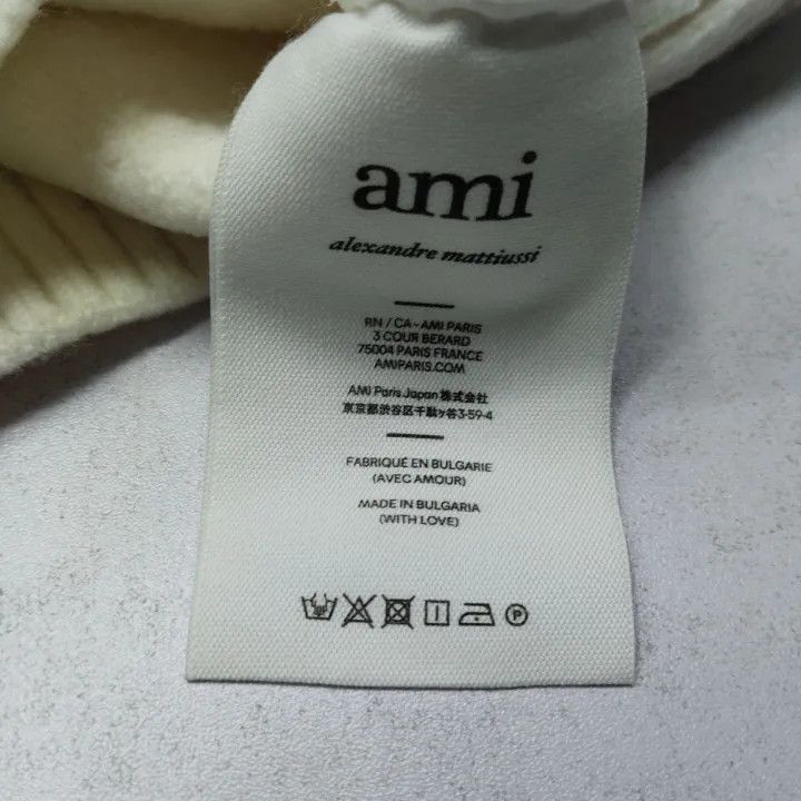AMI AMIPARIS Heart Logo White Sweatshirt 0079 Size US L / EU 52-54 / 3 - 4 Thumbnail