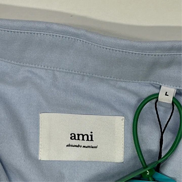 AMI AMIPARIS Letter Heart Button-Up Shirt 0079 Size US L / EU 52-54 / 3 - 4 Thumbnail