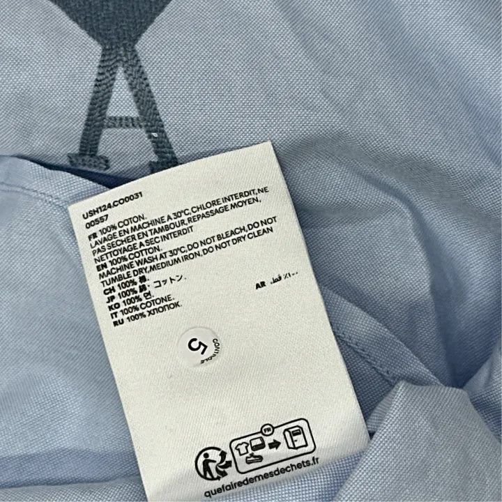 AMI AMIPARIS Letter Heart Button-Up Shirt 0079 Size US L / EU 52-54 / 3 - 2 Thumbnail