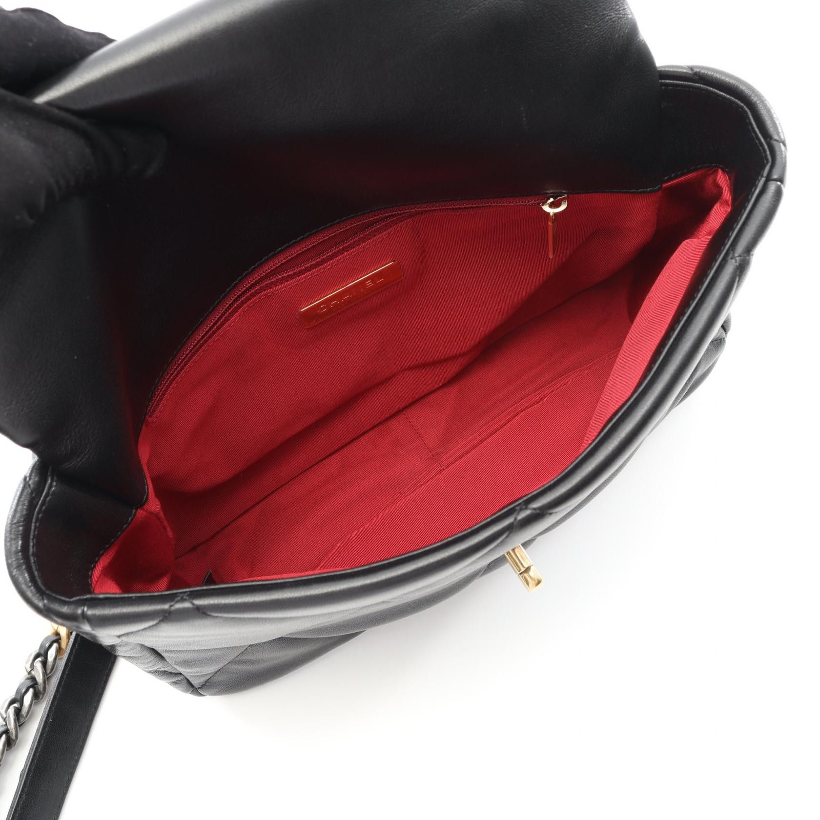 Chanel Chanel 19 Matelasse Lambskin Shoulder Bag Leather Shoulder