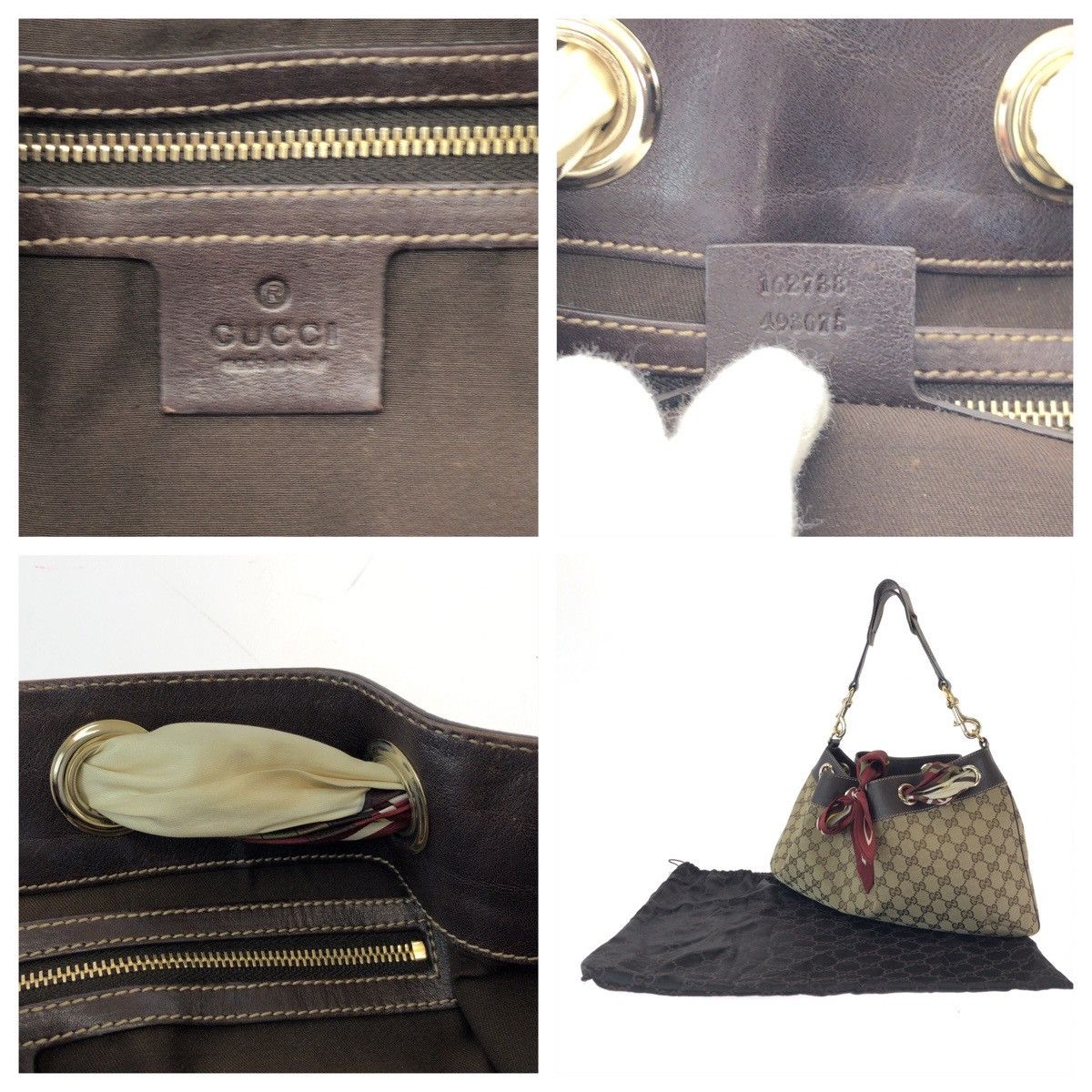 Gucci Gucci Gucci Positano GG Canvas Shoulder Bag Canvas Shoulder Bag 162788 DUTY FREE for USA Size ONE SIZE - 4 Thumbnail