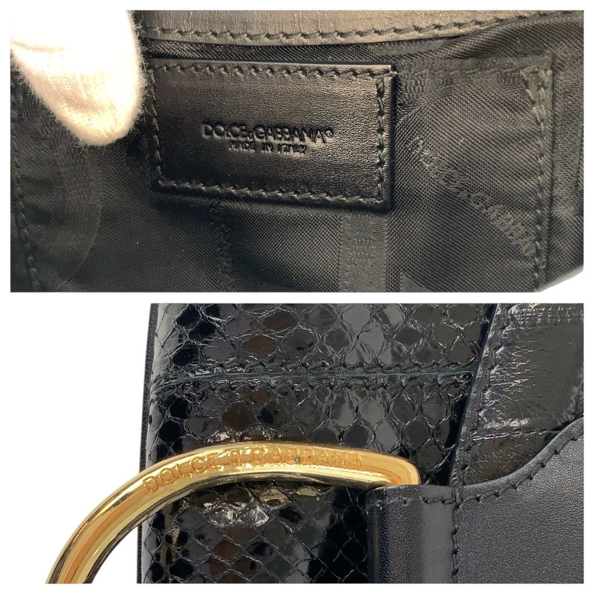 Dolce & Gabbana Dolce & Gabbana Dolce&Gabbana Python/Leather 2way Shoulder Bag Leather Shoulder Bag DUTY FREE for USA Size ONE SIZE - 4 Thumbnail