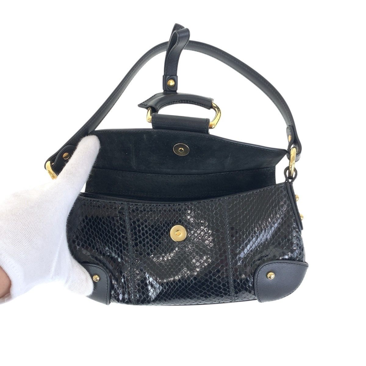 Dolce & Gabbana Dolce & Gabbana Dolce&Gabbana Python/Leather 2way Shoulder Bag Leather Shoulder Bag DUTY FREE for USA Size ONE SIZE - 10 Thumbnail