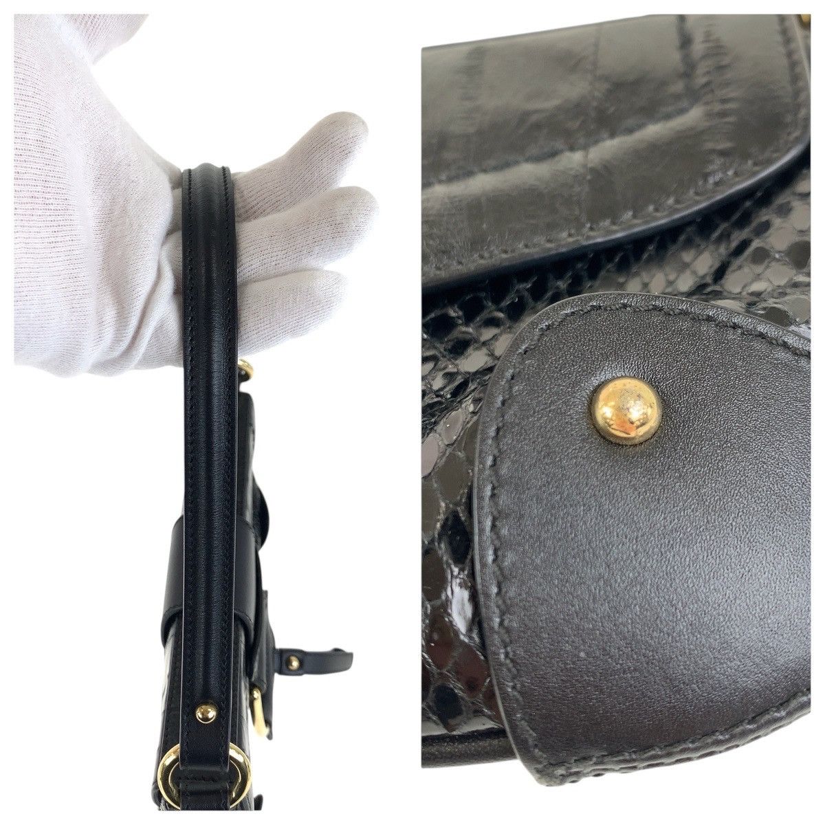 Dolce & Gabbana Dolce & Gabbana Dolce&Gabbana Python/Leather 2way Shoulder Bag Leather Shoulder Bag DUTY FREE for USA Size ONE SIZE - 5 Thumbnail