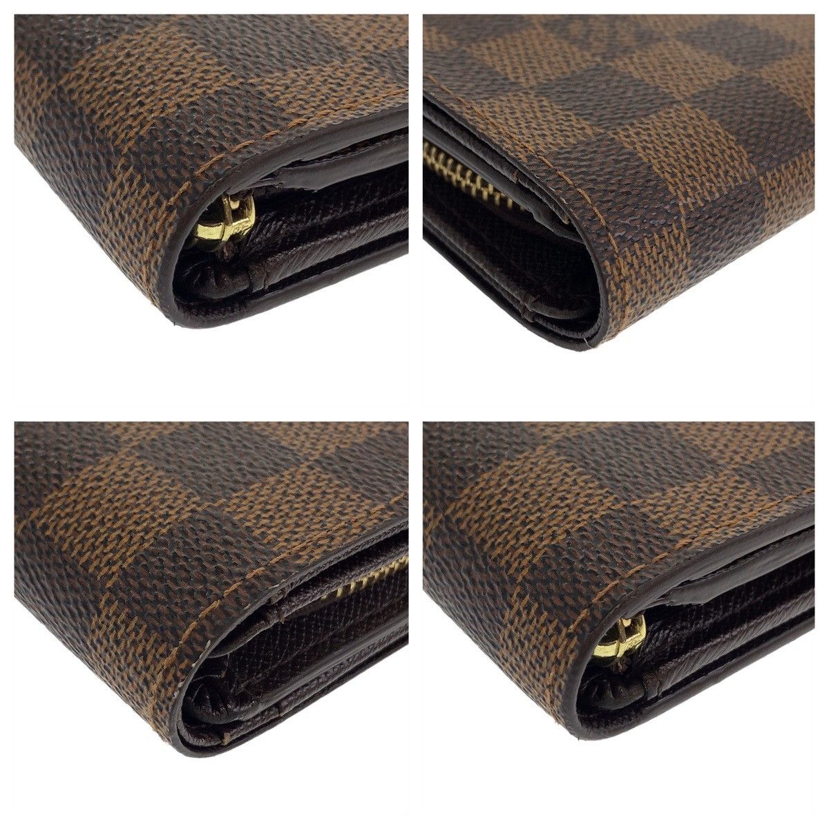 Louis Vuitton Louis Vuitton Louis Vuitton Portefeuille Tresor Damier Compact Wallet Canvas Short Wallet N61730 DUTY FREE for USA Size ONE SIZE - 4 Thumbnail