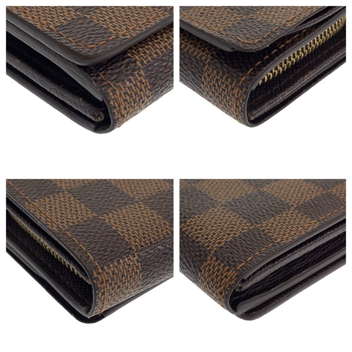 Louis Vuitton Louis Vuitton Louis Vuitton Portefeuille Tresor Damier Compact Wallet Canvas Short Wallet N61730 DUTY FREE for USA Size ONE SIZE - 3 Thumbnail
