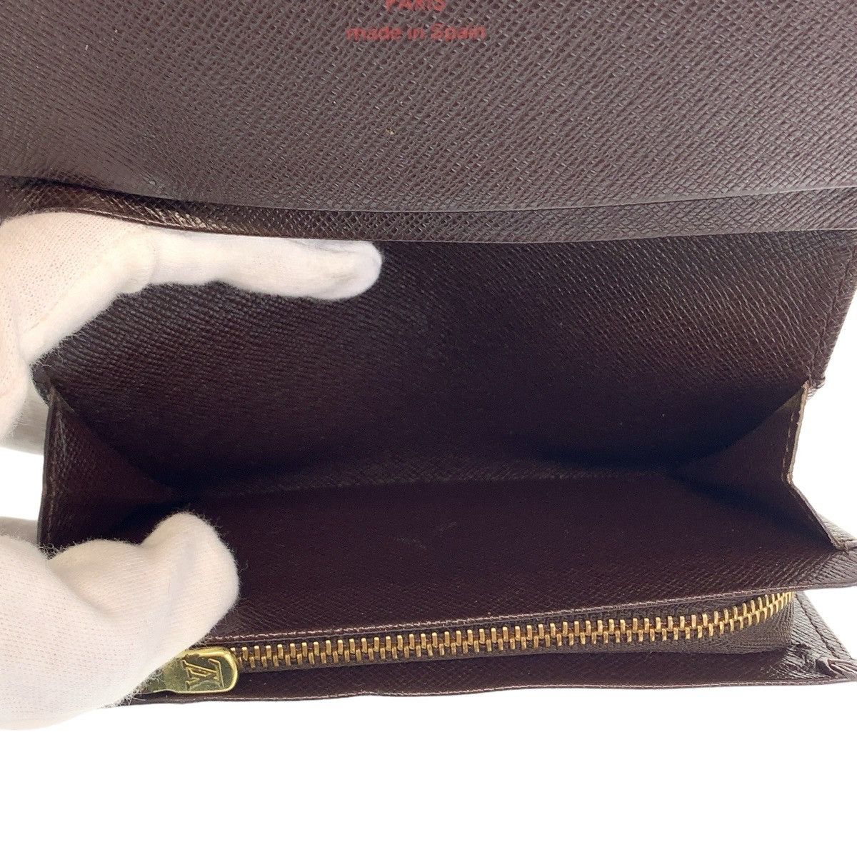 Louis Vuitton Louis Vuitton Louis Vuitton Portefeuille Tresor Damier Compact Wallet Canvas Short Wallet N61730 DUTY FREE for USA Size ONE SIZE - 9 Thumbnail