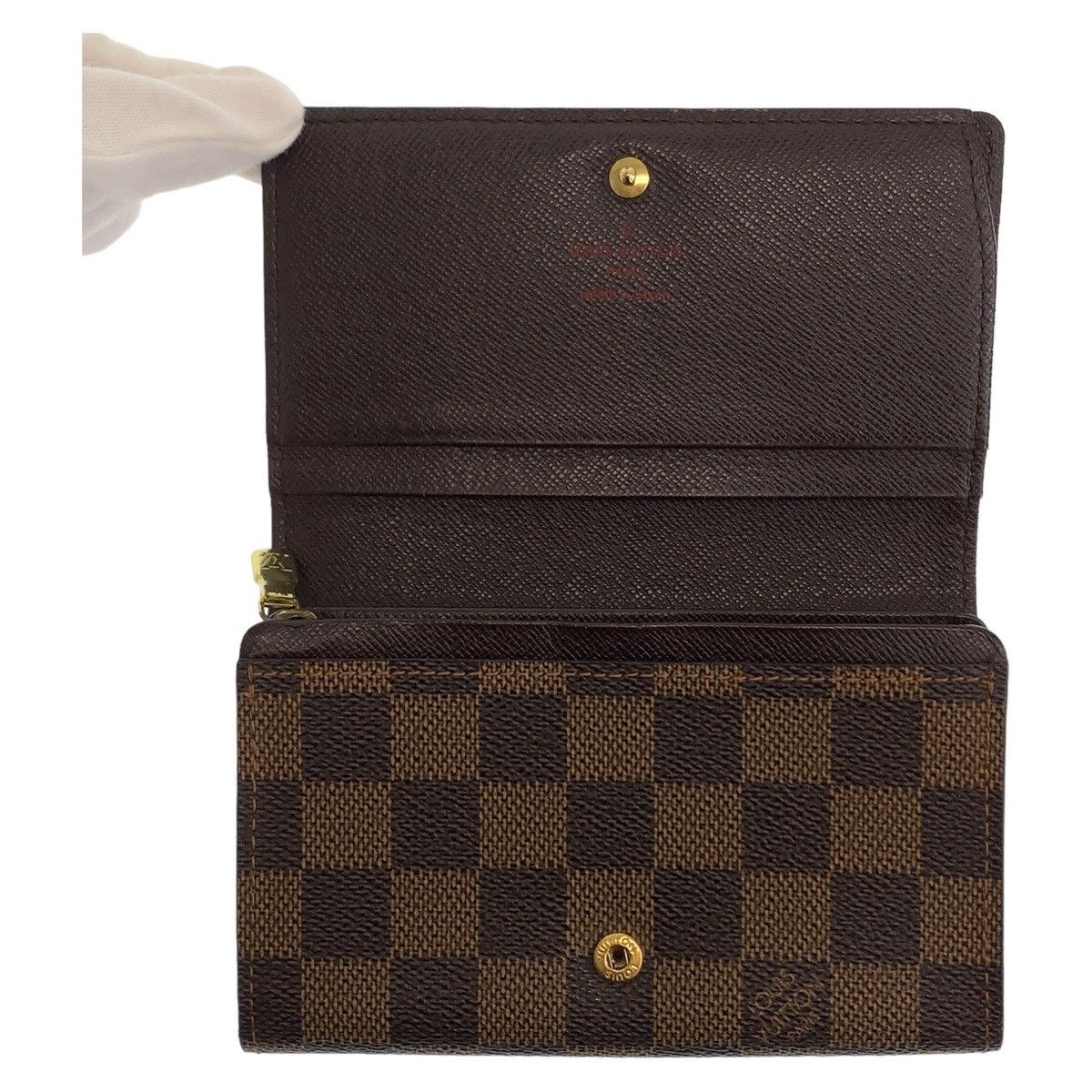 Louis Vuitton Louis Vuitton Louis Vuitton Portefeuille Tresor Damier Compact Wallet Canvas Short Wallet N61730 DUTY FREE for USA Size ONE SIZE - 7 Thumbnail