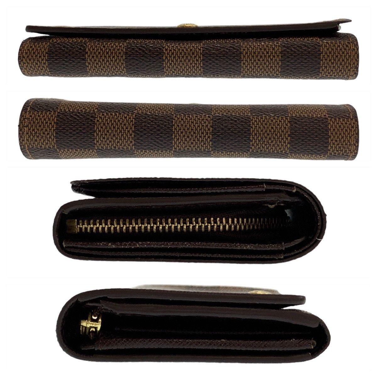 Louis Vuitton Louis Vuitton Louis Vuitton Portefeuille Tresor Damier Compact Wallet Canvas Short Wallet N61730 DUTY FREE for USA Size ONE SIZE - 10 Thumbnail