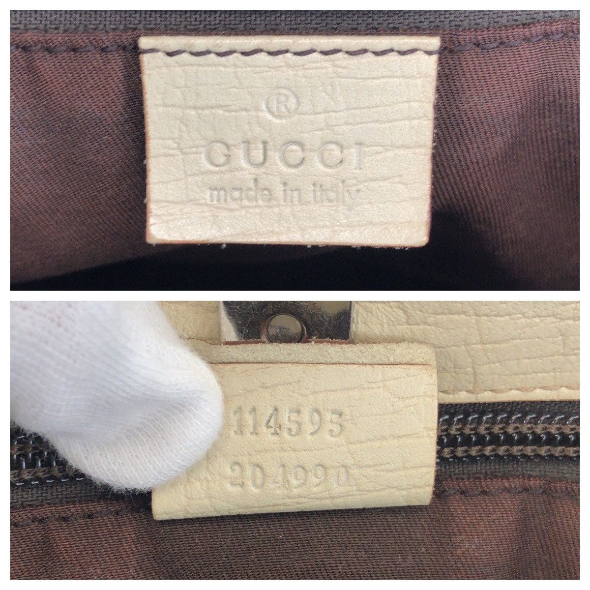 Gucci Gucci Gucci GG Canvas Leather 2way Bag Canvas Shoulder Bag 114595 DUTY FREE for USA Size ONE SIZE - 4 Thumbnail