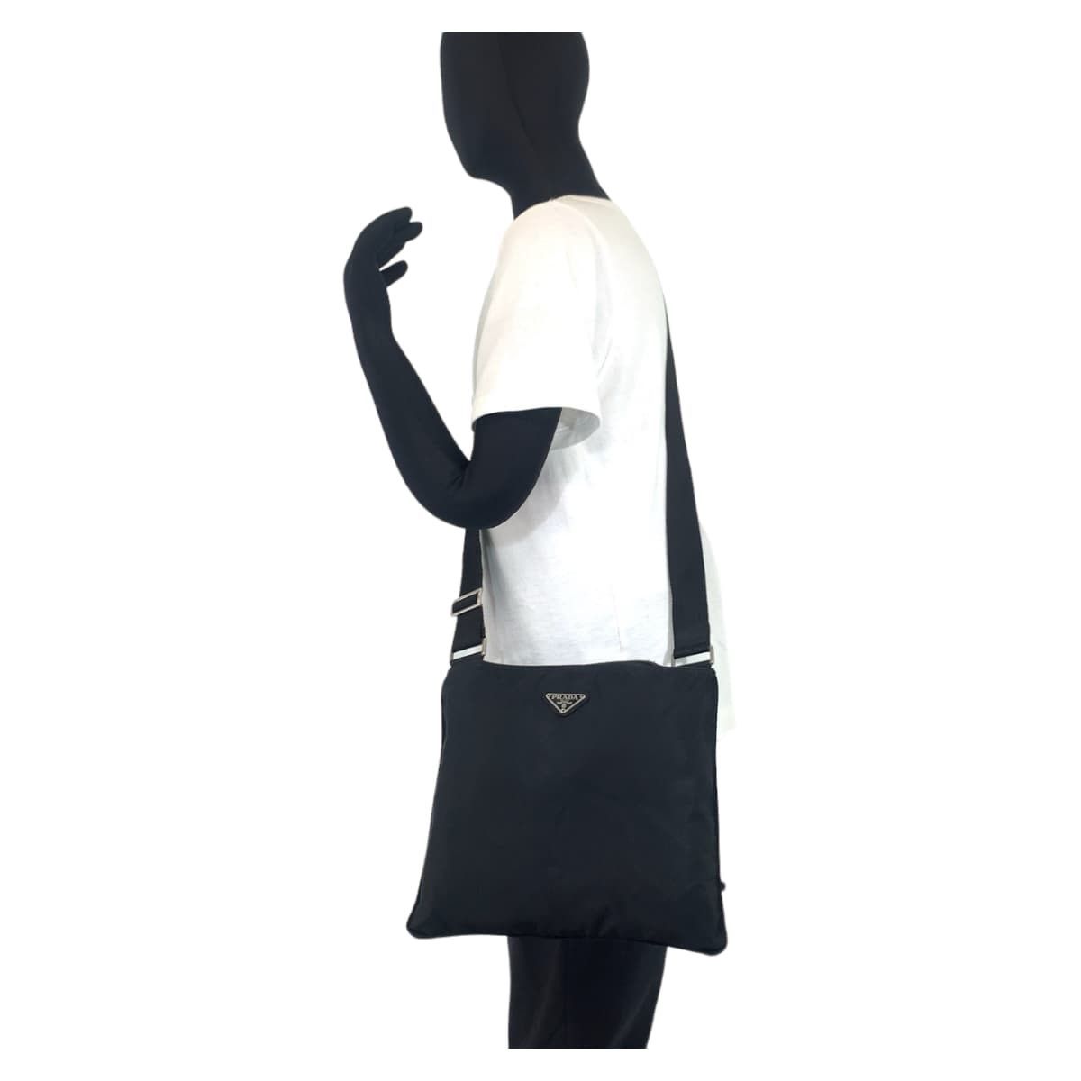 Prada Prada Prada Tessuto Triangle Logo Plate Nylon Shoulder Bag Others Crossbody Bag DUTY FREE for USA Size ONE SIZE - 6 Thumbnail