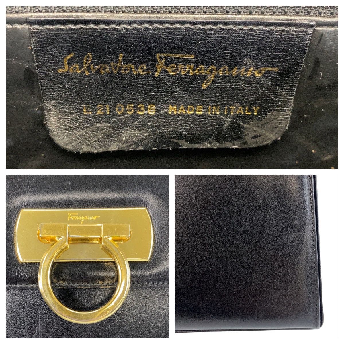 Salvatore Ferragamo Salvatore Ferragamo Salvatore Ferragamo Gancini Leather Handbag Leather Handbag E210536 DUTY FREE for USA Size ONE SIZE - 4 Thumbnail