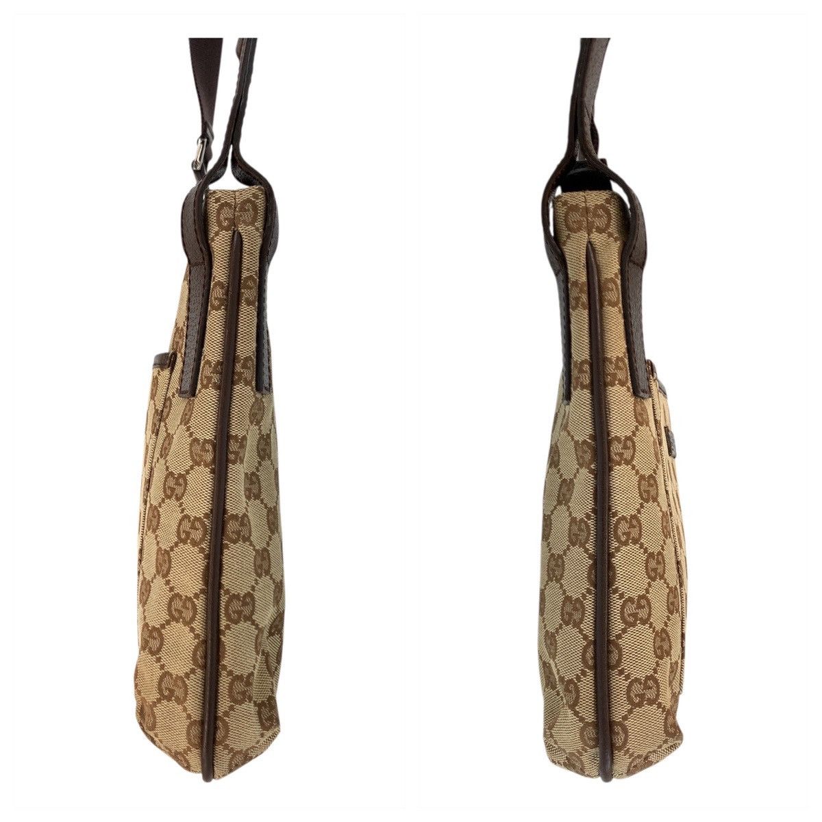 Gucci Gucci Gucci GG Canvas Leather Shoulder Bag Canvas Shoulder Bag 122793 DUTY FREE for USA Size ONE SIZE - 7 Thumbnail