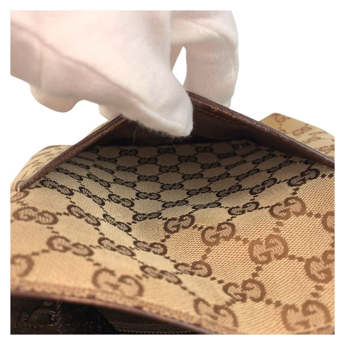 Gucci Gucci Gucci GG Canvas Leather Shoulder Bag Canvas Shoulder Bag 122793 DUTY FREE for USA Size ONE SIZE - 9 Thumbnail