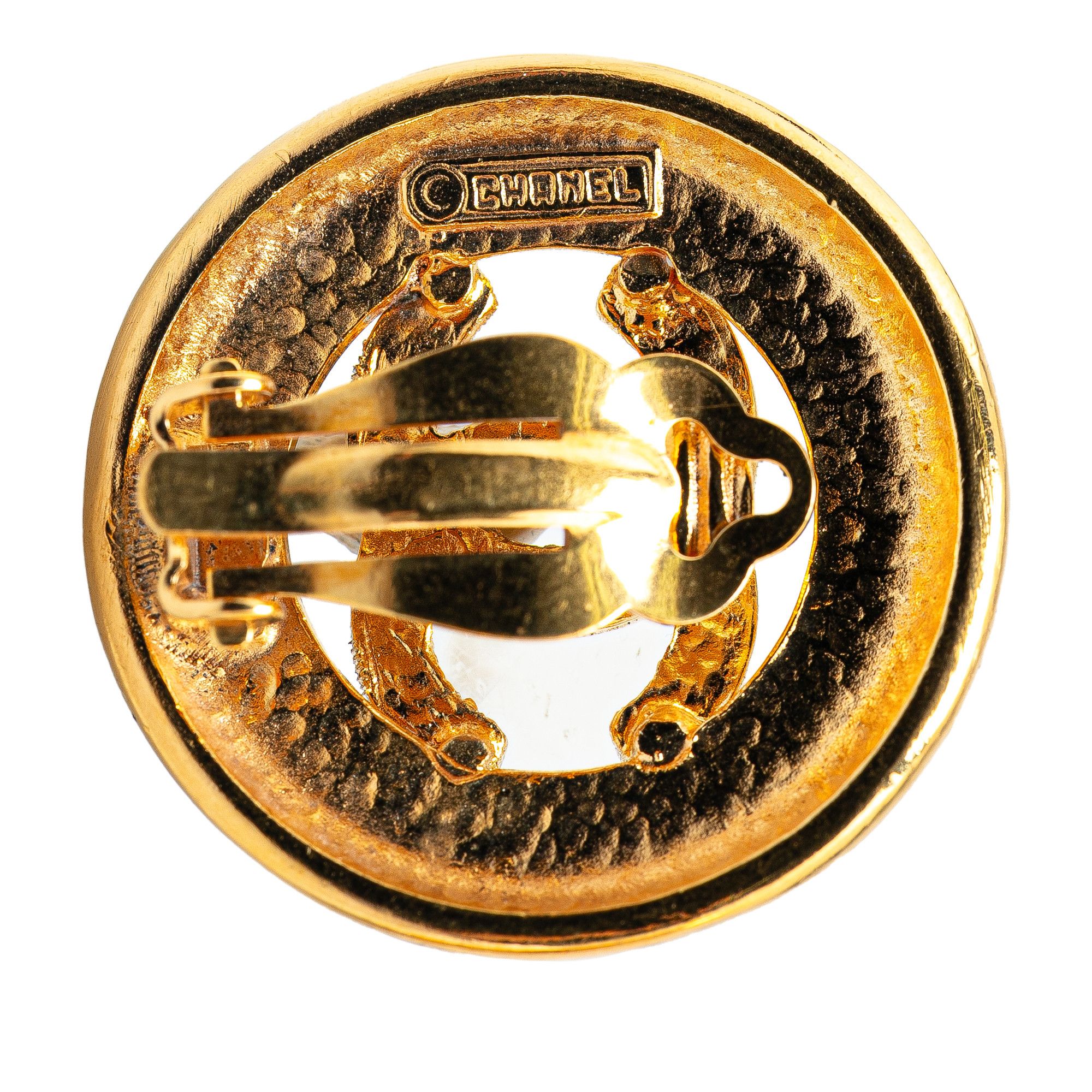 Chanel Chanel Gold Plated CC Round Clip On Earrings Size ONE SIZE - 3 Thumbnail
