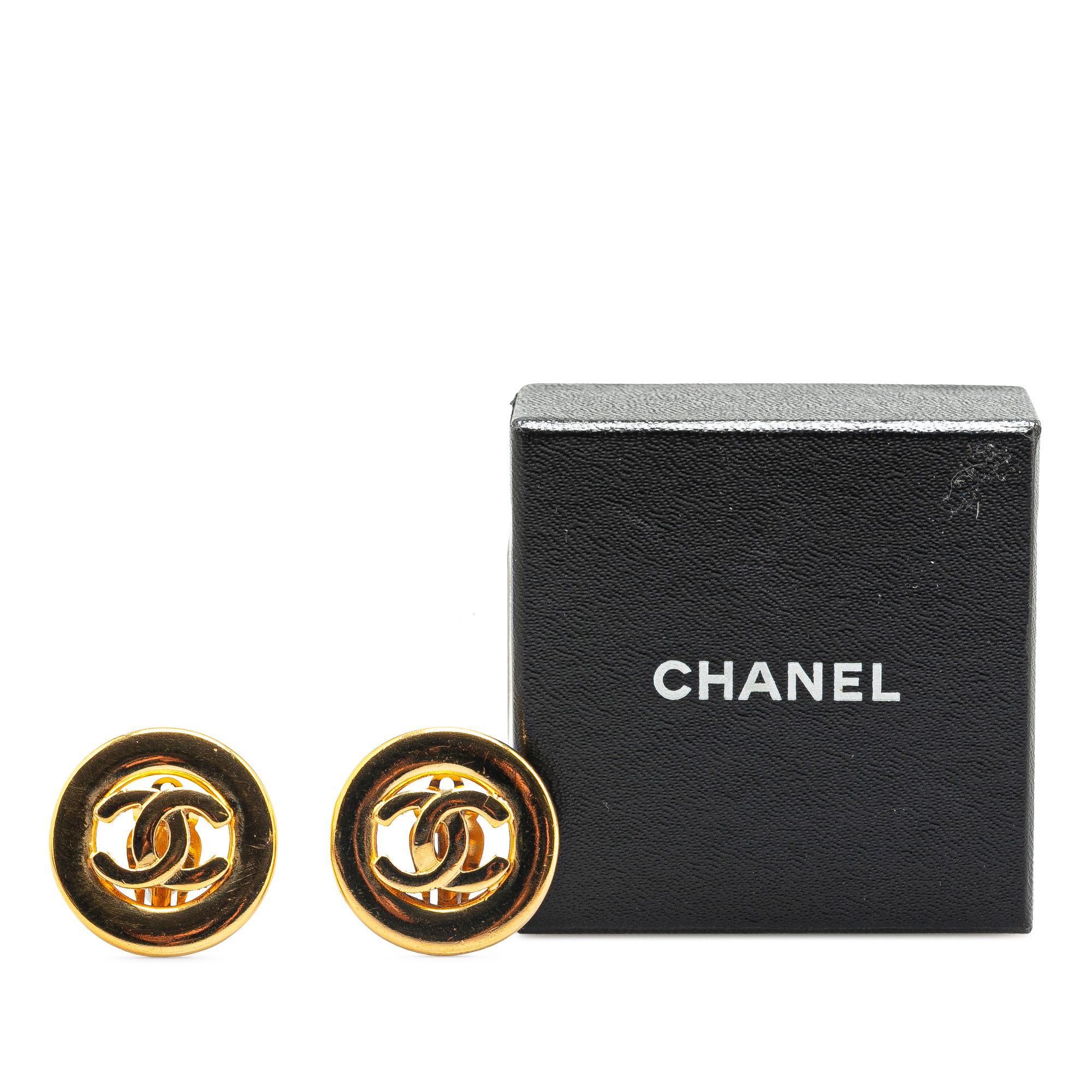 Chanel Chanel Gold Plated CC Round Clip On Earrings Size ONE SIZE - 4 Thumbnail