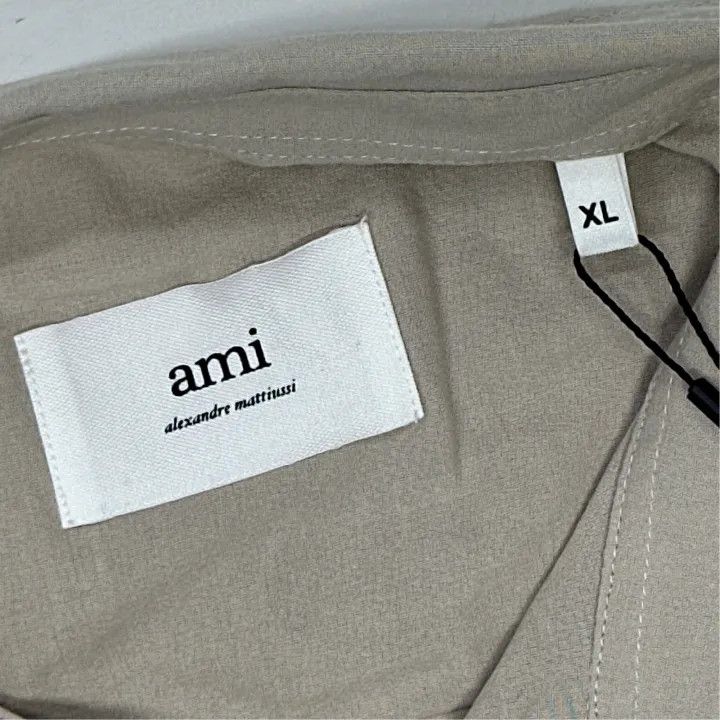 AMI Ami Paris Short Sleeve Shirt in Beige 0079 Size US XL / EU 56 / 4 - 5 Thumbnail