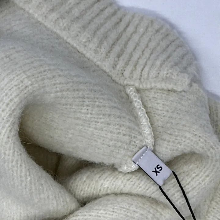 AMI AMIPARIS Gold Heart Alpaca Cardigan Sweater 0079 Size US XS / EU 42 / 0 - 6 Thumbnail