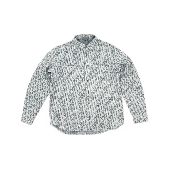 Dior Dior Classic Blue Long Sleeve Shirt 0079 Size US M / EU 48-50 / 2 - 2 Thumbnail