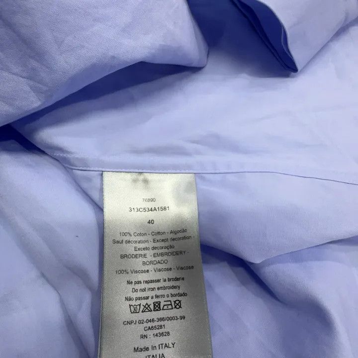 Dior Dior SS23 Blue Logo Embroidered Shirt 0079 Size US M / EU 48-50 / 2 - 5 Thumbnail