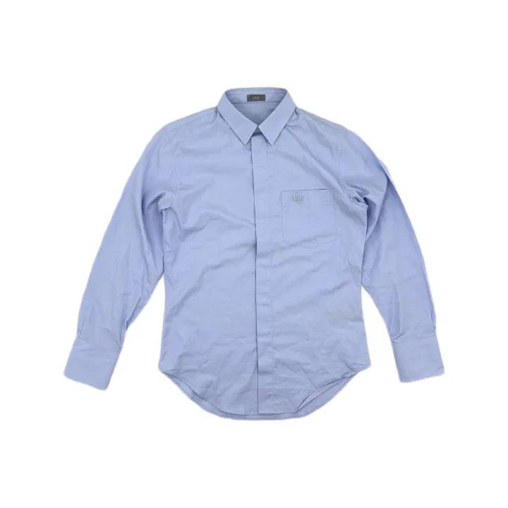 Dior Dior SS23 Blue Logo Embroidered Shirt 0079 Size US M / EU 48-50 / 2 - 2 Thumbnail