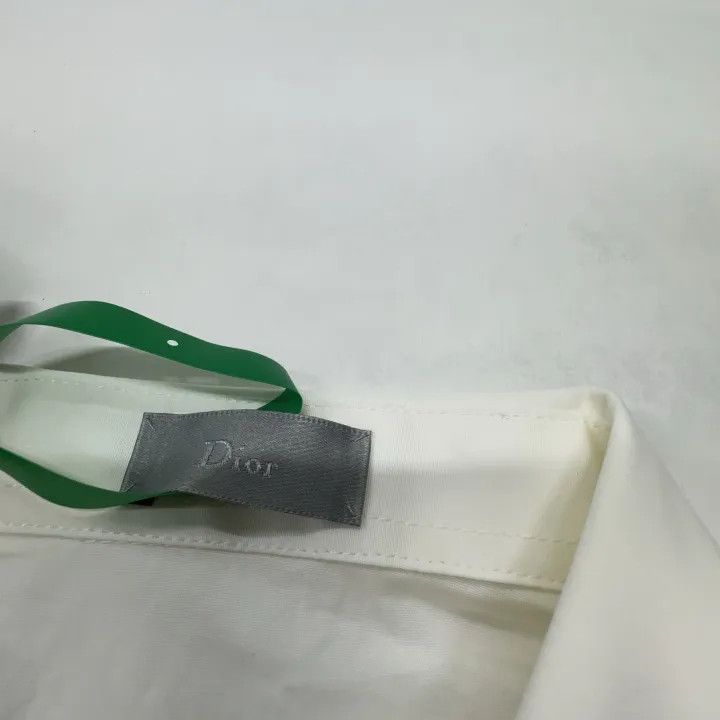 Dior Dior Logo Embroidered White Dress Shirt 0079 Size US M / EU 48-50 / 2 - 4 Thumbnail