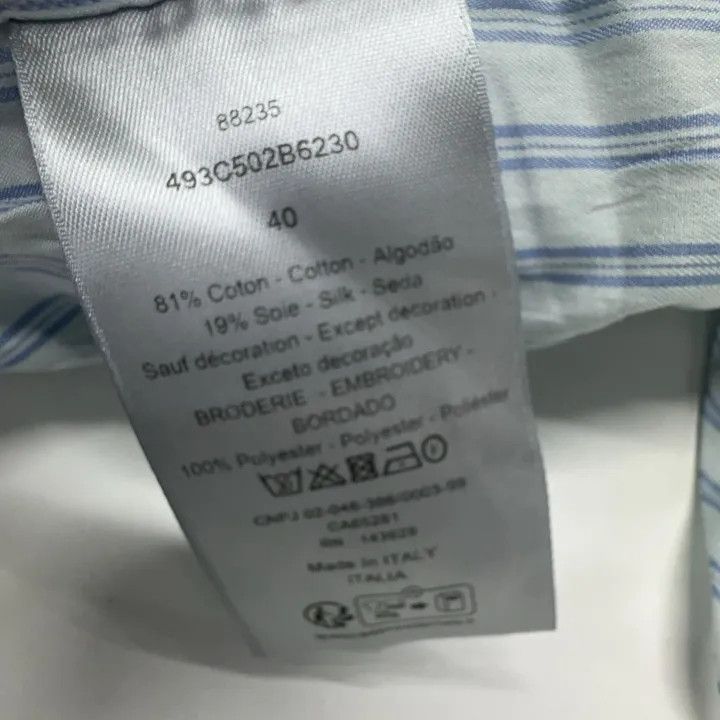 Dior Dior Striped Long Sleeve Shirt with Ties 0079 Size US M / EU 48-50 / 2 - 4 Thumbnail