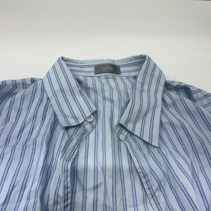 Dior Dior Striped Long Sleeve Shirt with Ties 0079 Size US M / EU 48-50 / 2 - 7 Thumbnail