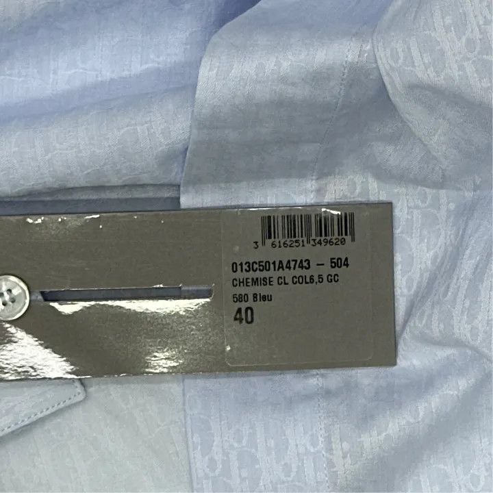 Dior Dior Simple Long Sleeve Shirt in Light Blue 0079 Size US M / EU 48-50 / 2 - 4 Thumbnail