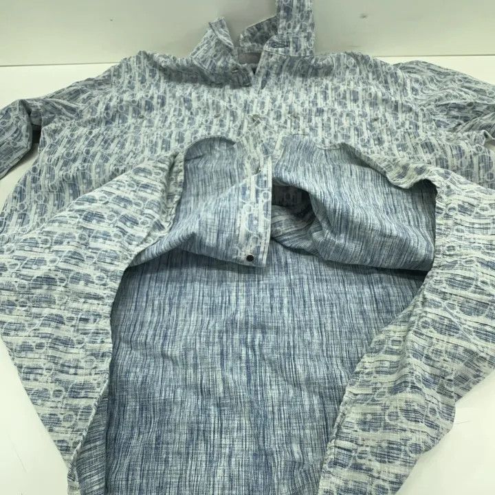 Dior Dior Classic Blue Long Sleeve Shirt 0079 Size US M / EU 48-50 / 2 - 7 Thumbnail