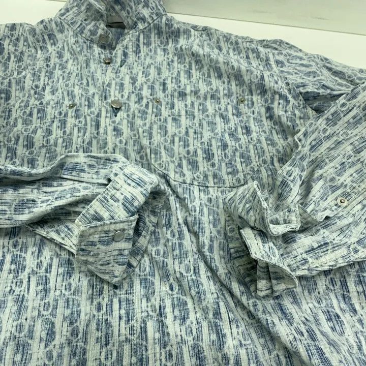 Dior Dior Classic Blue Long Sleeve Shirt 0079 Size US M / EU 48-50 / 2 - 8 Thumbnail