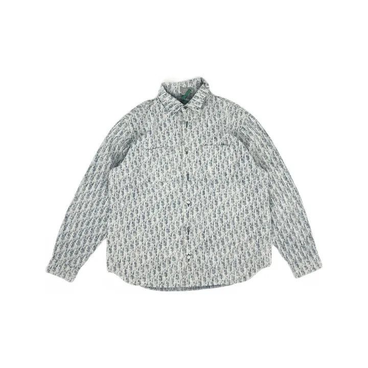 Dior Dior Oblique Print Classic Long Sleeve Shirt 0079 Size US L / EU 52-54 / 3 - 2 Thumbnail