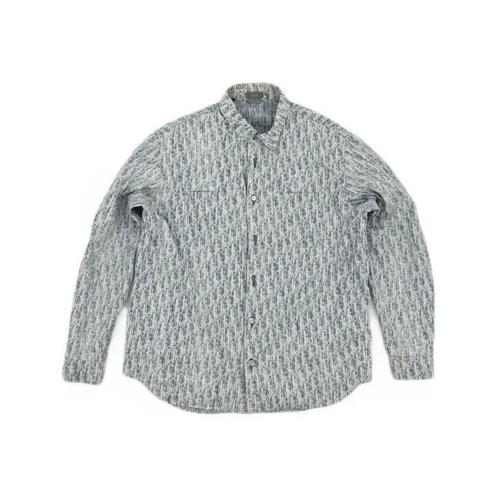 Dior Dior Oblique Print Classic Long Sleeve Shirt 0079 Size US L / EU 52-54 / 3 - 2 Thumbnail