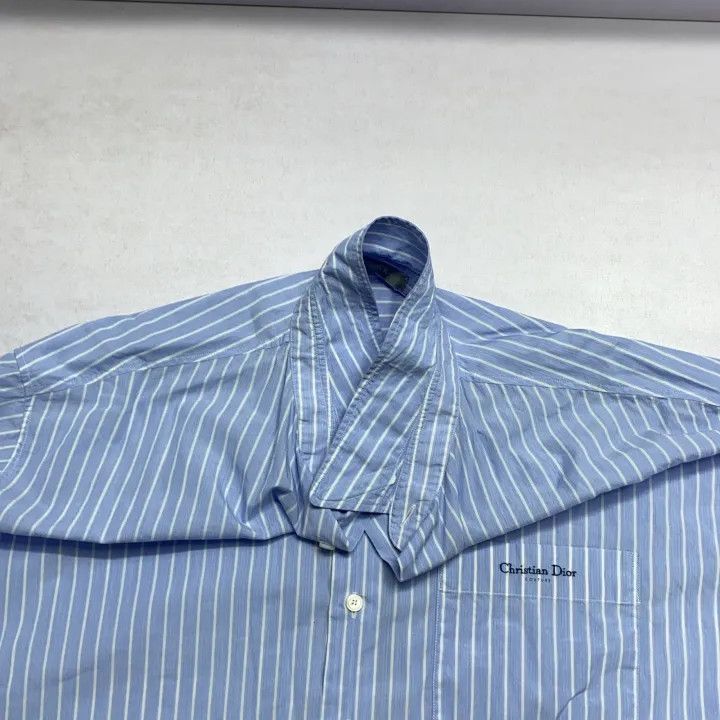 Dior Dior Blue Long Sleeve Printed Shirt for Men 0079 Size US M / EU 48-50 / 2 - 9 Thumbnail