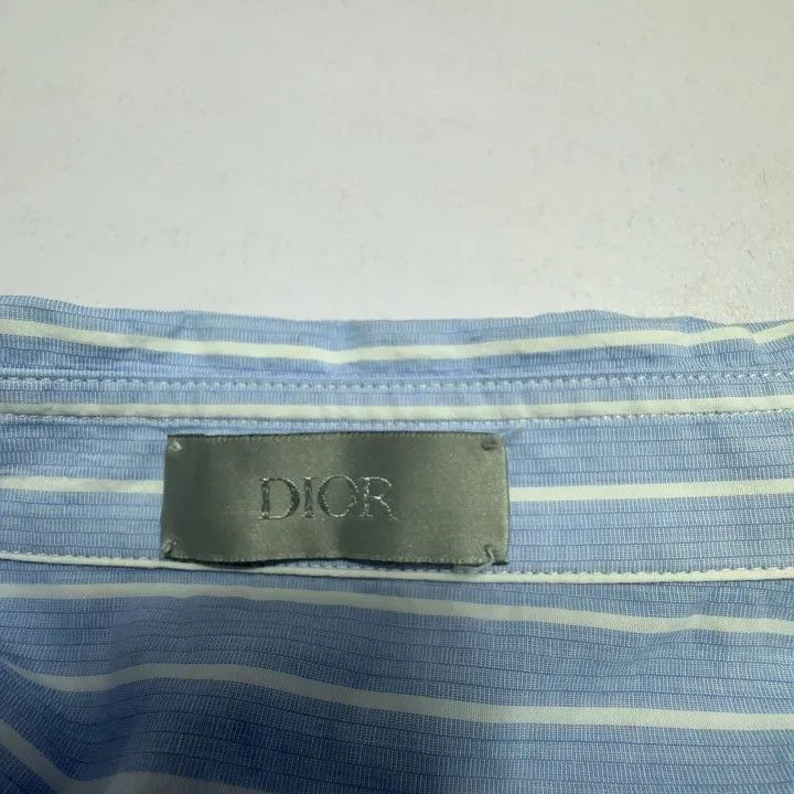 Dior Dior Blue Long Sleeve Printed Shirt for Men 0079 Size US M / EU 48-50 / 2 - 5 Thumbnail