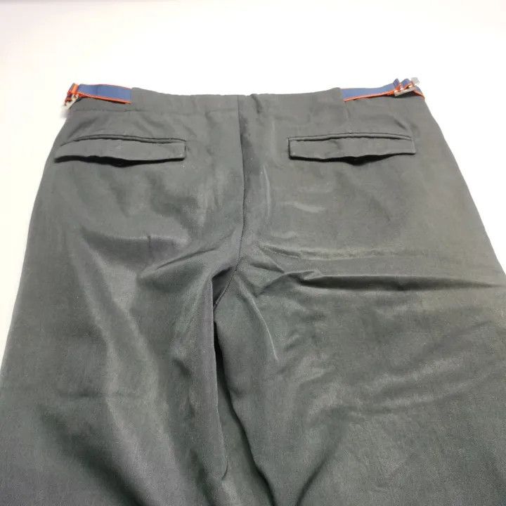 Dior Dior Black Wide Leg Wool Pants with Stripes 0079 Size US 44 / EU 60 - 5 Thumbnail