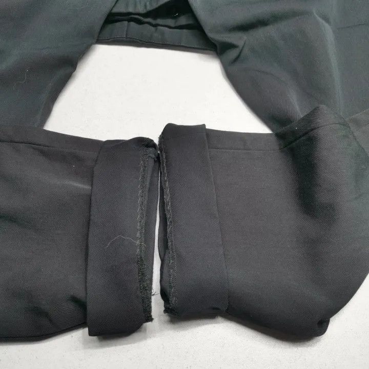 Dior Dior Black Wide Leg Wool Pants with Stripes 0079 Size US 44 / EU 60 - 12 Thumbnail