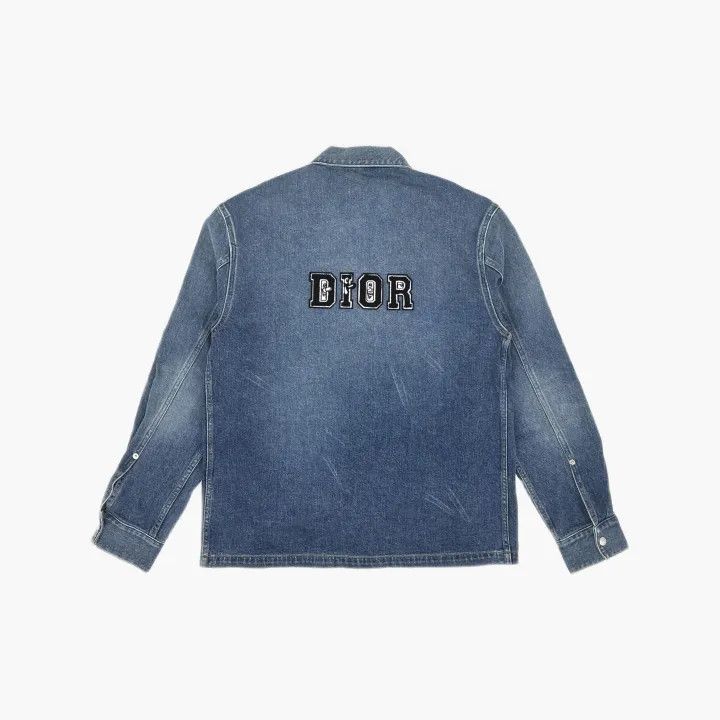 Dior Dior Logo Print Long Sleeve Denim Jacket 0079 Size US L / EU 52-54 / 3 - 3 Thumbnail